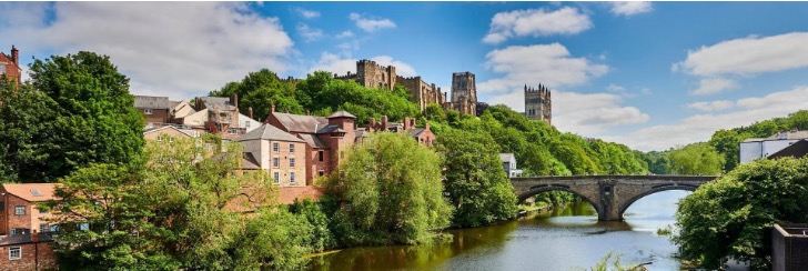 [Image description] View of Durham cathedral and Framwellgate bridge.